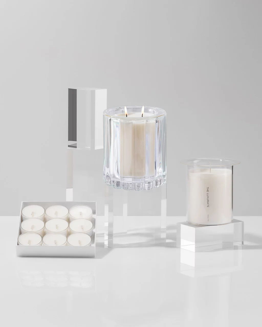 Clear Jewel Candle Holder | Hand-Finished