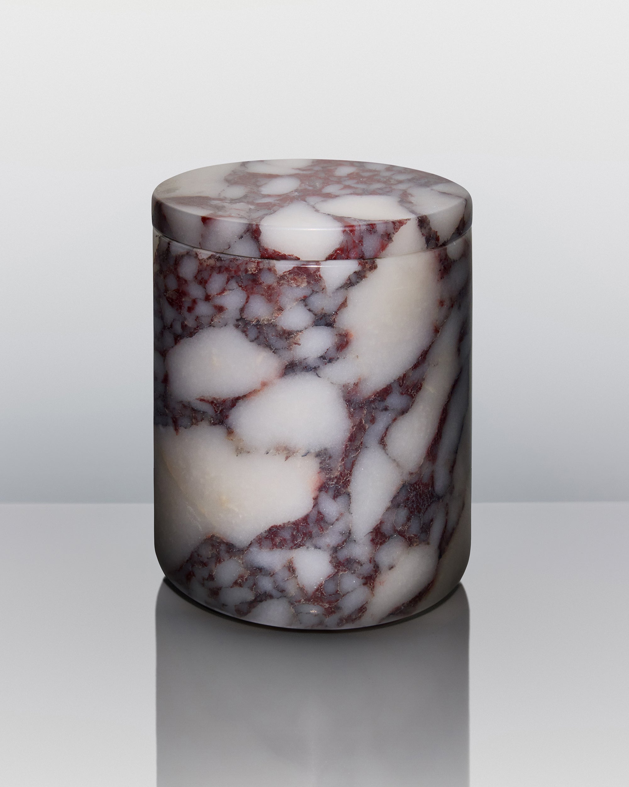 邦楽 Uru JUNO CLOVER [marble] Viola Marble Candle Holder | Hand-Finished | The Luxuriate