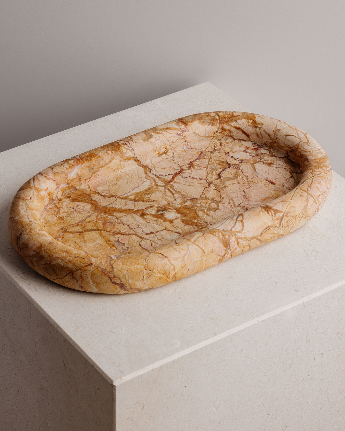 Oval Tray Golden Natural