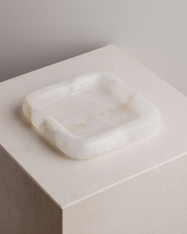 Square Tray Light Natural Onyx