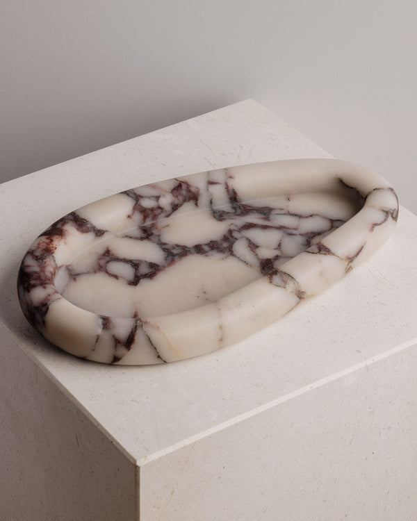 Abstract Stone Tray Viola Marble