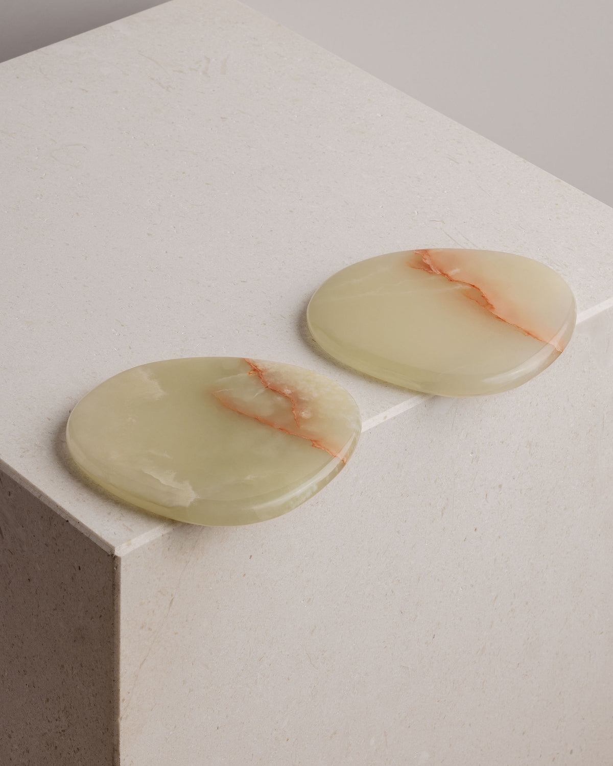 Stone Coaster 2pk Light Green Onyx