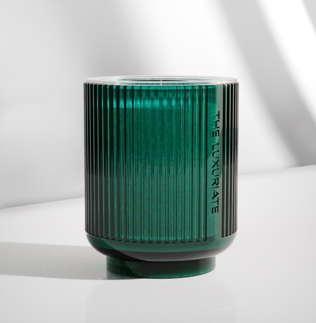 Fluted glass candle holders Fluted glass candle holders