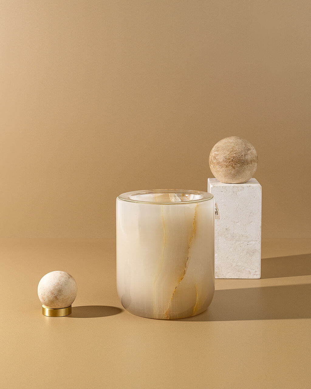 Natural Onyx Candle Holder