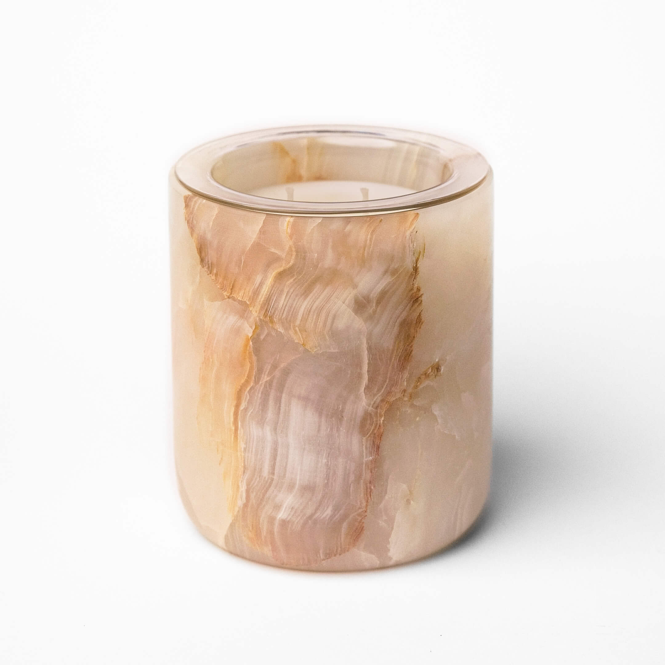 Natural Onyx Candle Holder - Refillable