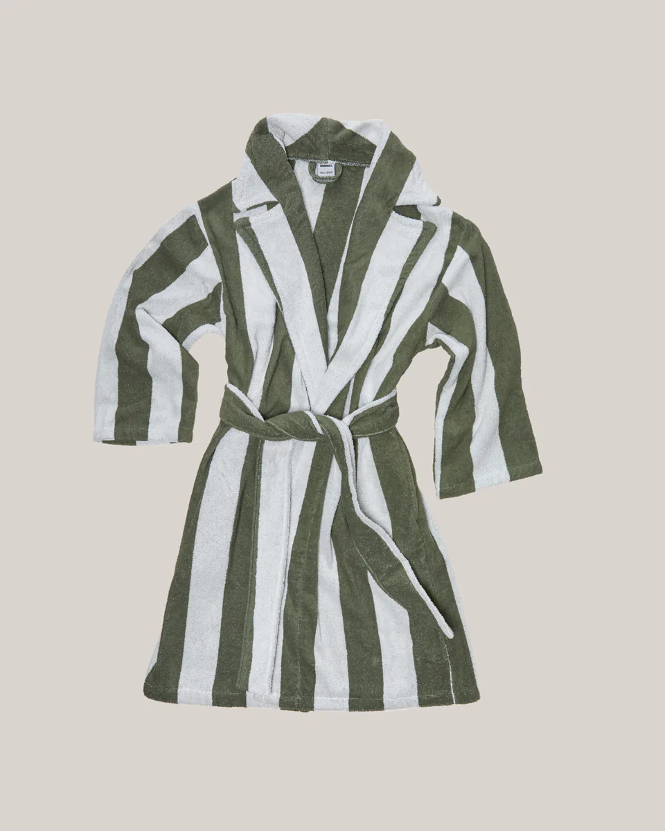 Comfy Robe - Matcha Stripes