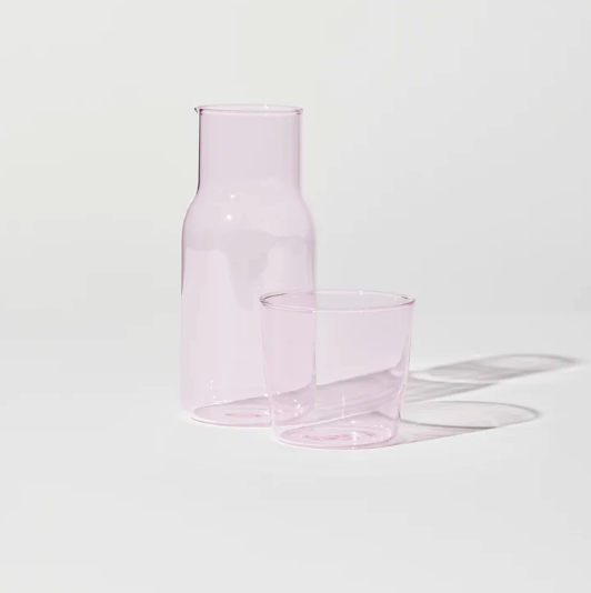 CARAFE AND CUP SET IN PINK